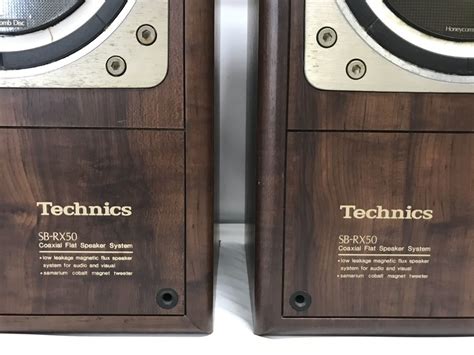 【傷や汚れあり】音出し確認 Technics テクニクス Sb Rx50 ペア 平面同軸スピーカー 代用エッジ張替 良音質 ネットなし 現状