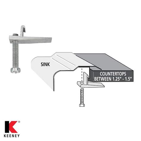 5pcs Stainless Steel Sink Clips Undermount Sink Clips Universal