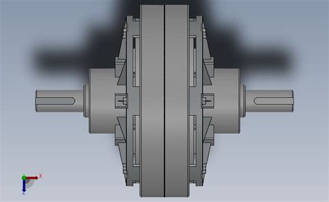 Zkb型双出轴、止口支撑、风扇冷却磁粉离合器[zkb 50bn] Solidworks 2018 模型图纸下载 懒石网