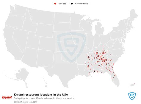 Number of Krystal locations in the USA in 2024 | ScrapeHero