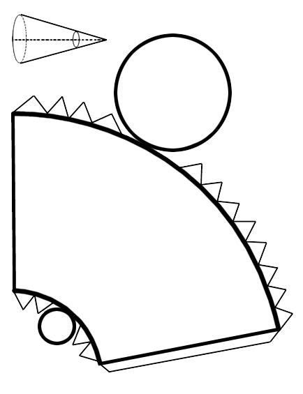 Cómo hacer un cono truncado 7 pasos Cuerpos geometricos para armar