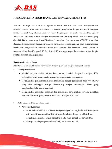 10rencana Strategis Bank Renca Bisnis Bpr Pdf