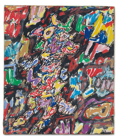 Jean Dubuffet Personnage Et Paysage 1962 Connaught Brown