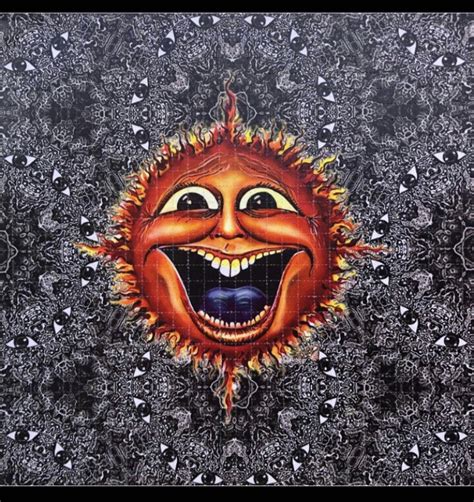 Blotter Art “Sunface” signed by Grateful Dead artist Mike DuBois. LSD ...