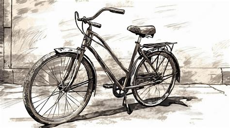 Premium Photo | Bicycle sketch drawing Generative AI