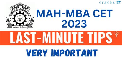 Mah Mba Cet Last Minute Tips Strategy Tips To Ace Mah Mba Cet