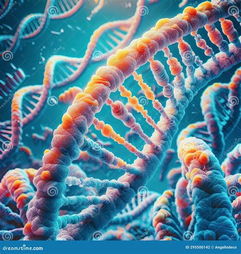 Illustration of DNA Double Helix Seen Under a Electron Microscope ...