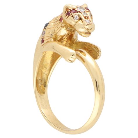 Dior Mitza Yellow Gold Leopard Paw Wrap Ring At Stdibs Mitza Dior