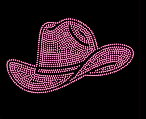 Rhinestone Design Template Cowboy Hat 10 183w X 5 738h Ss10 Etsy