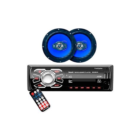 Kit Som Carro Radio Mp Bluetooth Usb Alto Falante Pol Em