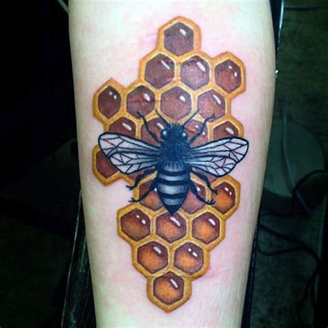 80 Honeycomb Tattoo Designs For Men Hexagon Ink Ideas