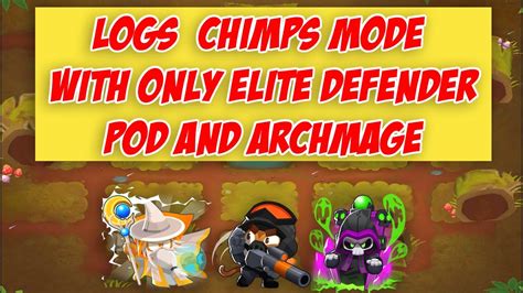 Bloons TD 6 Logs CHIMPS Mode With Only Elite Defender Prince Of