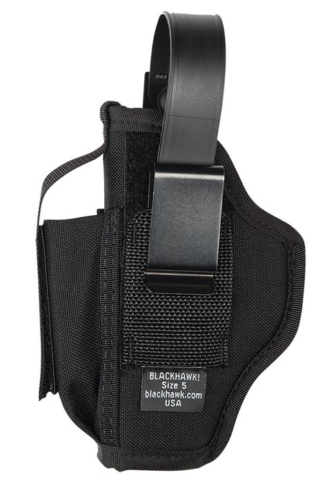 BLACKHAWK HOLSTER 3-4″ BBL MED/LARGE REVOLVER W/MAG POUCH AMBIDEXTROUS ...