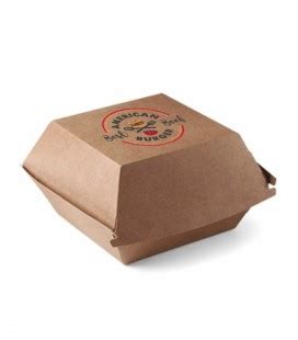 Caja De Hamburguesa Doble Personalizada Kraft