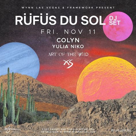 R F S Du Sol Dj Set Tickets At Xs Nightclub In Las Vegas By Xs Tixr