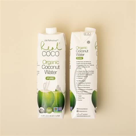 Organic Pure Coconut Water 1l 6 Pack Life Refreshed Brands Real Coco