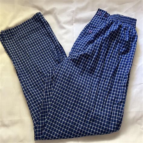 Blue Plaid Pajama Pants Depop