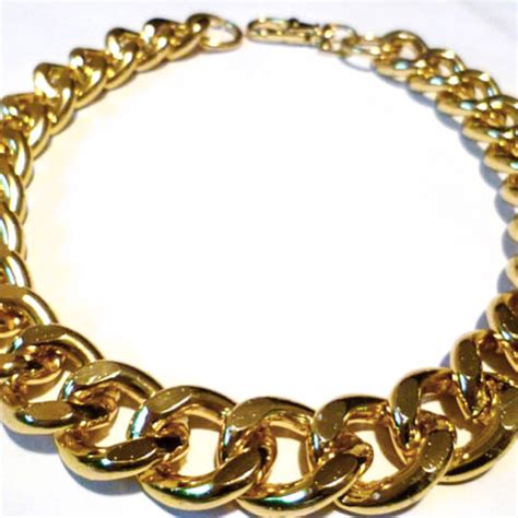 Ultra Bold Chunky Gold Necklace Chunky Jewelry Long Chunky