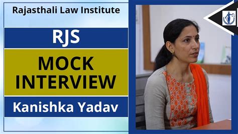 Rjs Mock Interview Kanishka Yadav I Rajasthali Law Institute Youtube