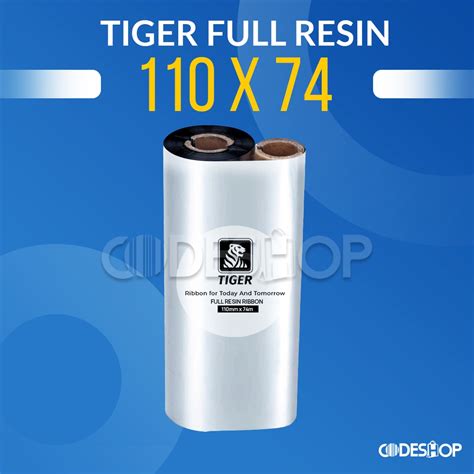 Jual Tinta Printer Barcode Tiger 110mm X 74m Face Out Hitam Shopee