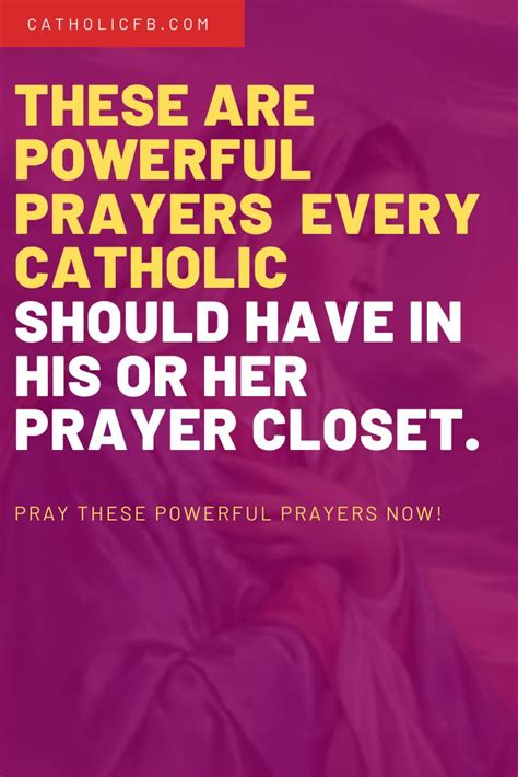 These Are Powerful Prayers Every Catholic Should Have In His Or Her Prayer Closet