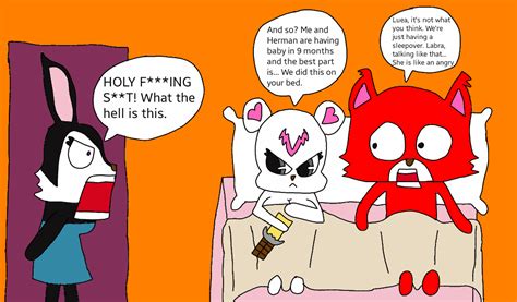 Jewelpet Labra's obsession to Herman by stick-the-badger on DeviantArt