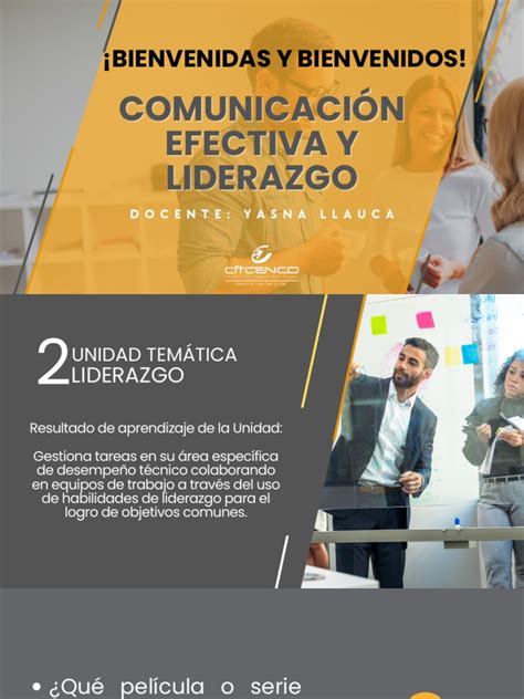 2 Comunicación Efectiva Y Liderazgo Clase 2 31 07 2023 Pdf Liderazgo Habilidades Sociales