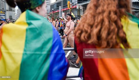 People Lined The Sidewalks Along Yonge Street To Witness The Annual