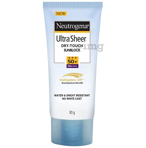 Neutrogena Ultra Sheer Dry Touch Sunblock Sunscreen Spf 50 Pa Uvauvb Protection Water