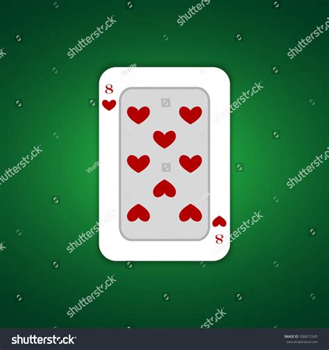 Eight Hearts Playing Card Stock Vector Royalty Free 506072545