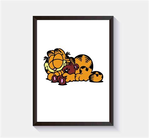 Garfield Wall Art Garfield Poster Garfield Print Garfield Etsy