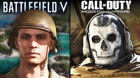 Call Of Duty Modern Warfare Vs Battlefield V Direct Comparison Youtube