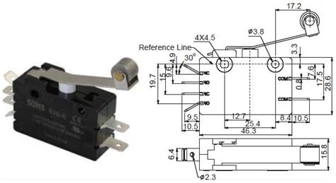 Suns S 20k Roller Lever Snap Action 25a Micro Switch Adkhf3a04ac