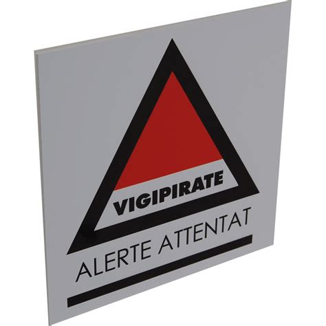 Panneau Plan Vigipirate Urgence Attentat Pvc Pp Sigma