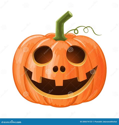 Calabaza De Halloween Jack Olantern Fondo Blanco Aislado Vector