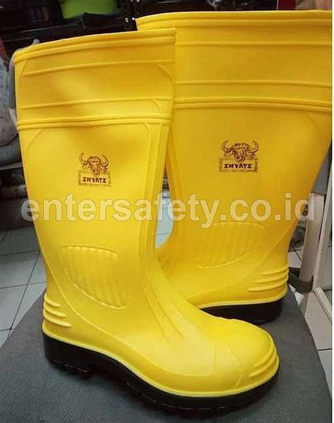 Sepatu Boot Karet Safety Wayna Inyati Kuning Yellow