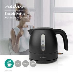 Electric Kettle L Plastic Black Rotatable Degrees