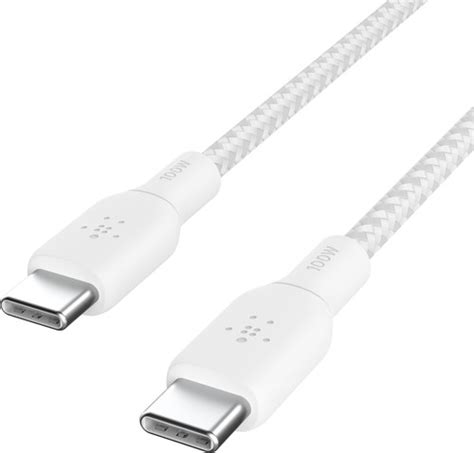 Belkin USB C auf USB C Kabel 100 W 3 m Nylon Weiß Coolblue Vor 13