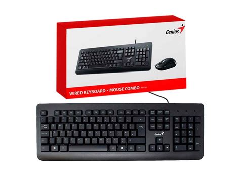 COMBO 2 EN UNO GENIUS KM 160 TECLADO EN FORMA CONCAVAS MOUSE 3