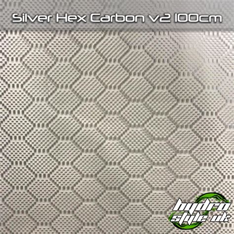 Silver Hex Carbon Hydrographics Film Cm Hydro Style Uk