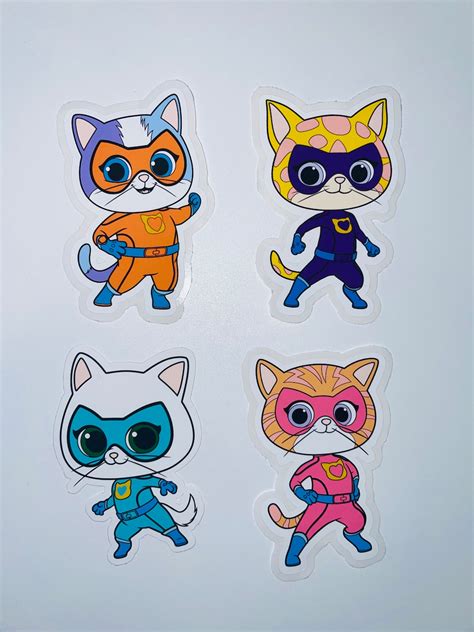 Superkitties Sticker Bundle In Two Sizes Of Superkitties Etsy