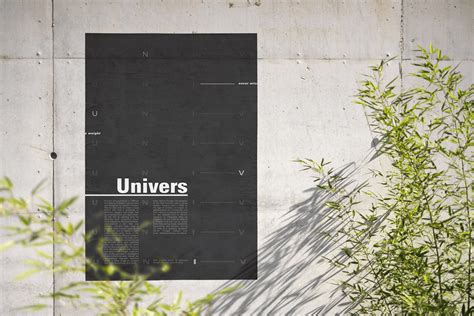 Univers Typeface Poster Behance