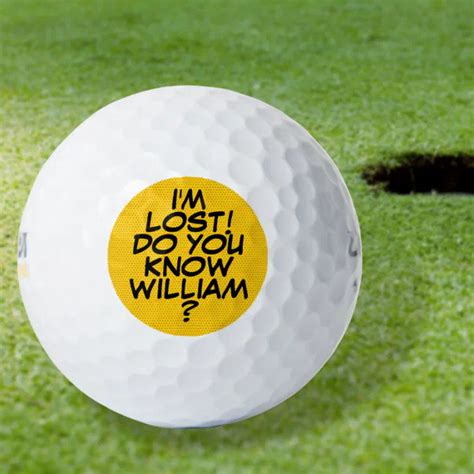 Modern Personalized Funny Message Lost Golf Balls Zazzle