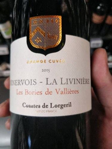 Lorgeril Les Bories de Vallières Grande Cuvée Minervois La Livinière