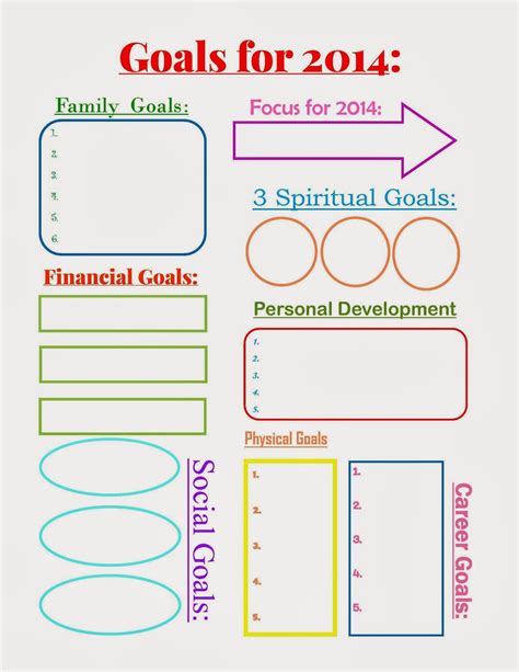 Free Printable Goal Sheet 2023