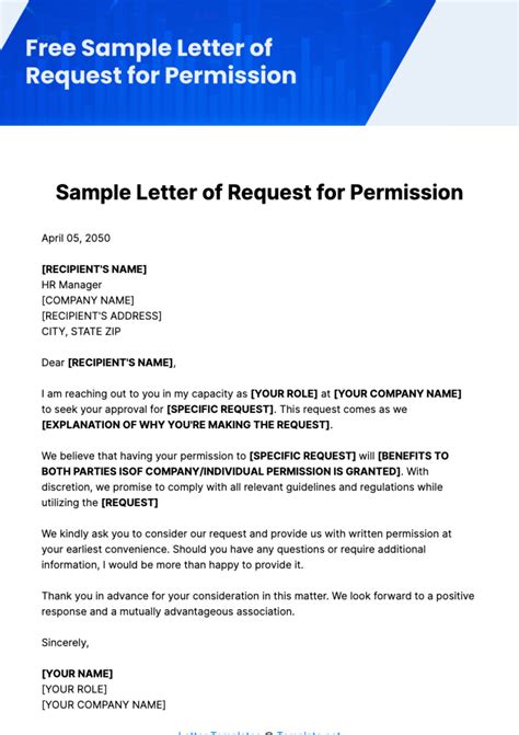 Free Sample Letter Of Request For Permission Template To Edit Online