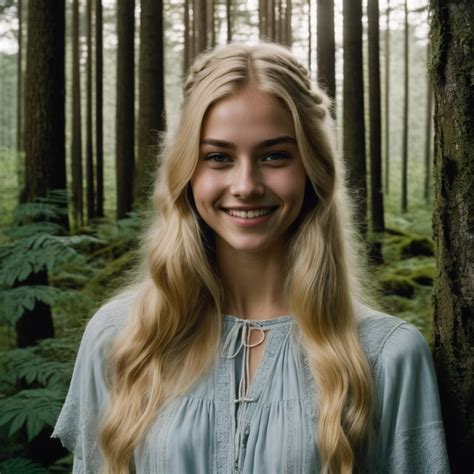 Portrait Of An Year Old Girl With Long Blonde Hair And An By Mike Cates Playground
