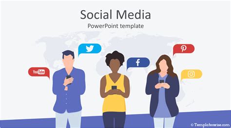 Free Social Media Vectors Powerpoint Template Powerpoint Templates