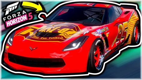 HOW TO BUILD LIGHTNING MCQUEEN ON FORZA HORIZON 5 REALISTIC BUILD