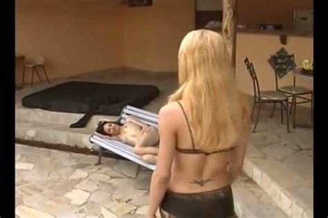 Blonde Tranny Drills Girl Outdoors AShemaletube